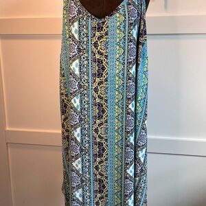 No Comment Plus Boho Print Slip Dress | 2X | Multicolor